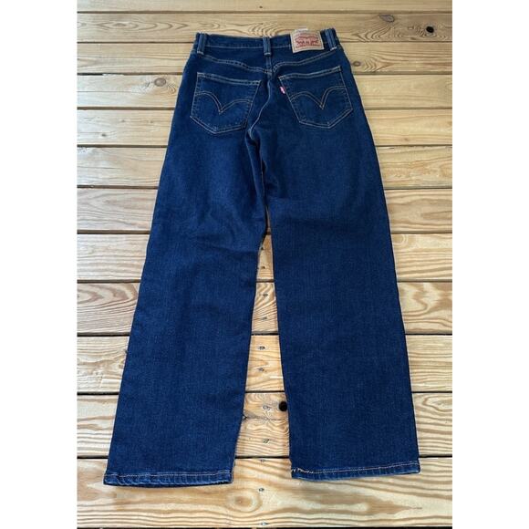 NWT $69.99 Levi’s Ribcage Straight Ankle Jeans Size 24 Women’s Blue - Picture 2 of 12